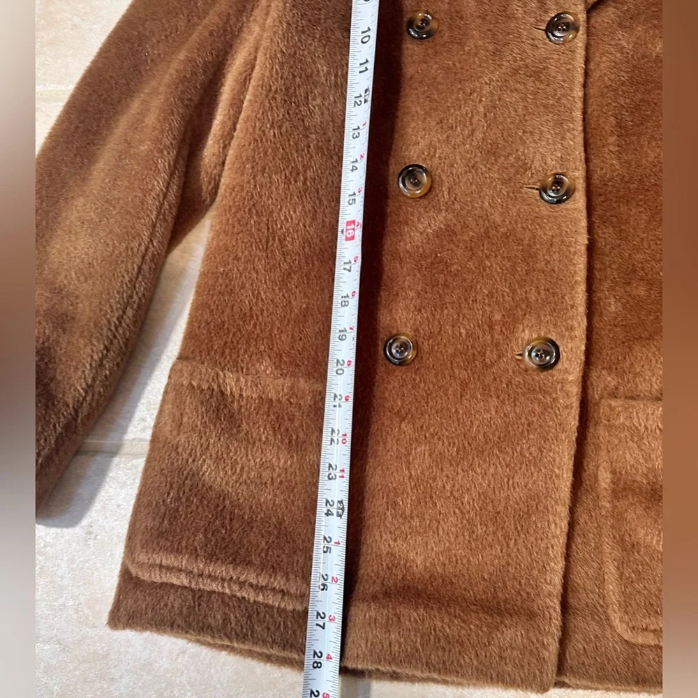 Bill Blass Vintage Rare Baby Llama Coat 4 Mid Length Brown Old Money Classic